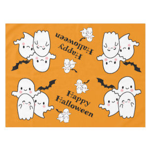 Cute Halloween Ghosts Bats Personalize Tablecloth