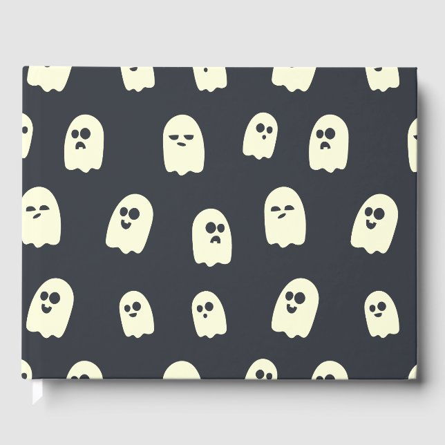 Cute Halloween Ghosts Guest Book (Front)
