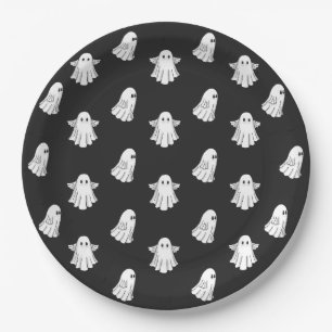 Cute Halloween Ghosts Paper Plate