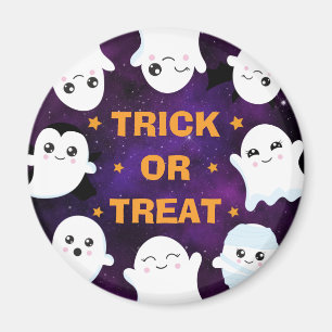 Cute Halloween Ghosts Trick or Treat Magnet