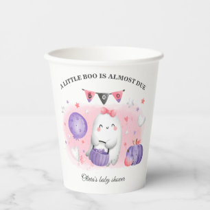 Cute Halloween Girl Baby Shower Pink Purple Paper Cups
