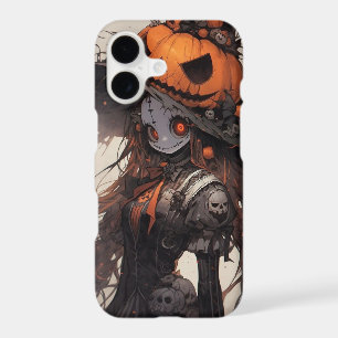 Cute Halloween Girl with Pumpkin iPhone 17 Case