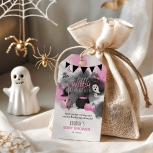 Cute Halloween Girls Pink Baby Shower Thank You Gift Tags