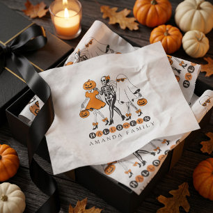 Cute Halloween Girls Skeleton Ghost Pumpkin Tissue Paper