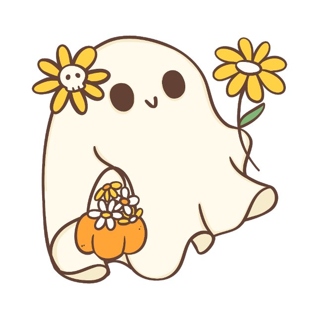 Cute Halloween Girly Ghost Tote Bag (Creator Uploaded)