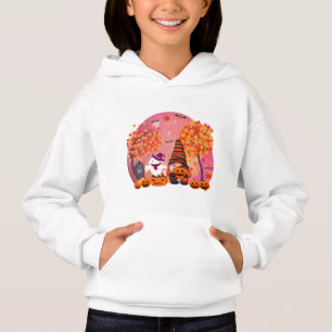 Cute Halloween Gnome And Ghost Hoodie