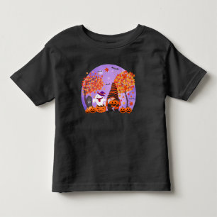 Cute Halloween Gnome And Ghost Toddler T-shirt