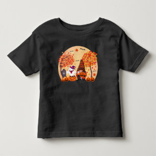 Cute Halloween Gnome And Ghost Toddler T-shirt