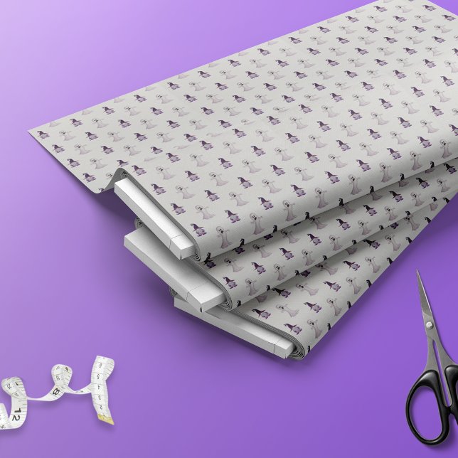 Cute Halloween Gnome Ghost Pattern Fabric (Creator Uploaded)