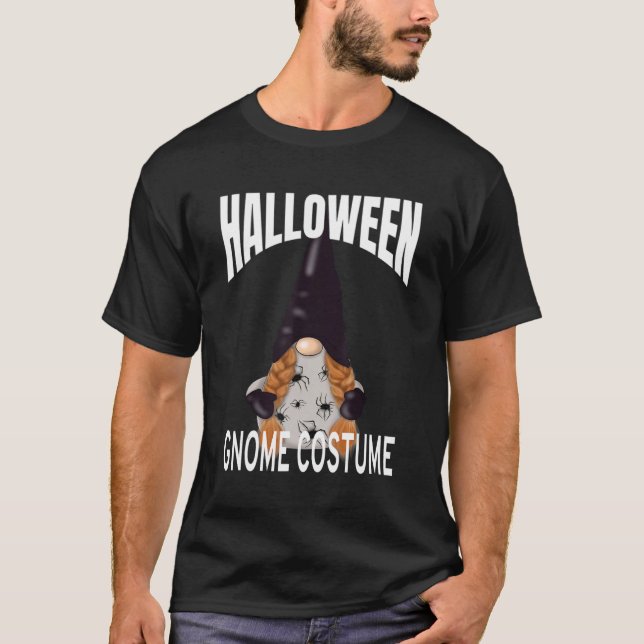 Cute Halloween Gnome Spider Costume T-Shirt (Front)