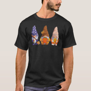 Cute Halloween Gnomes Autumn Pumpkins Fall 1 T-Shirt