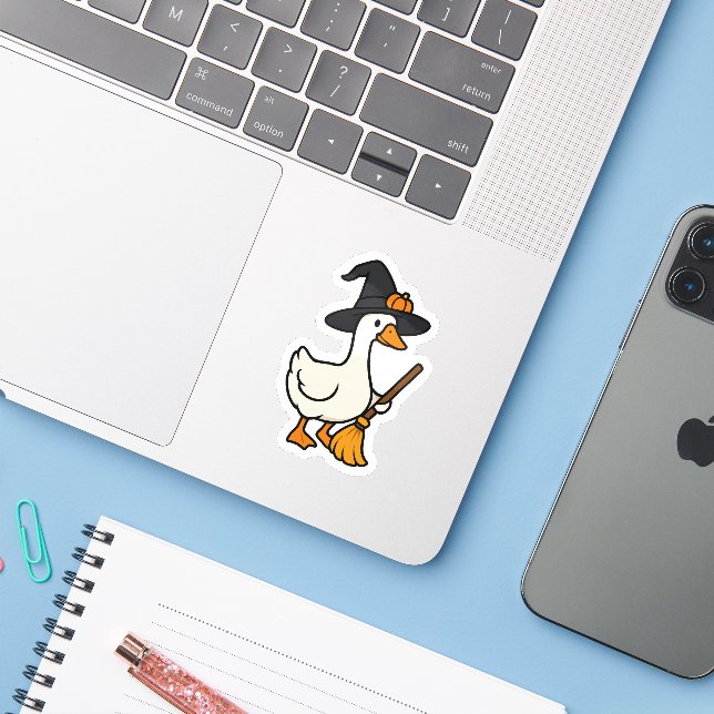 Cute Halloween Goose (Laptop w/ iPhone)