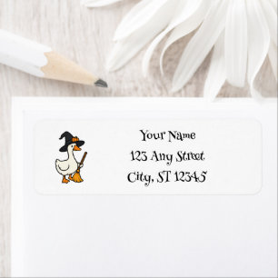 Cute Halloween Goose Return Address Label