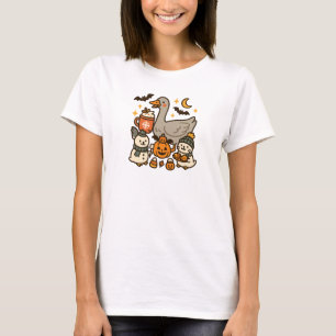 Cute Halloween Goose – Spooky Silly Design T-Shirt