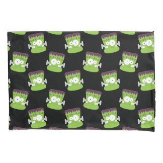 Cute Halloween Green Frankenstein Monster Pattern Pillowcase