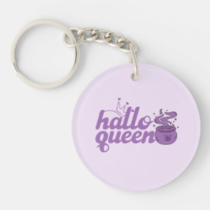 Cute Halloween, Halloween Queen, Halloqueen, Retro Key Ring
