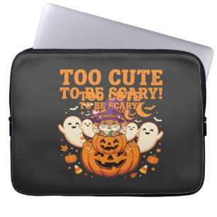 Cute Halloween Hamster Pumpkin Ghost Design_1 Laptop Sleeve