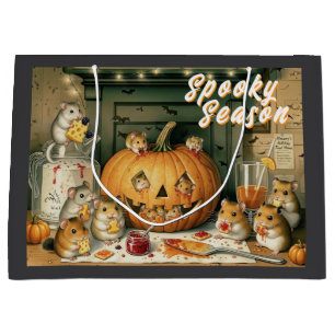 Cute Halloween Hamster Snack Party Large Gift Bag