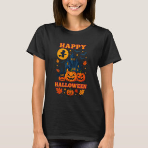 Cute Halloween Haunted House, Pumpkin & Witch Tee