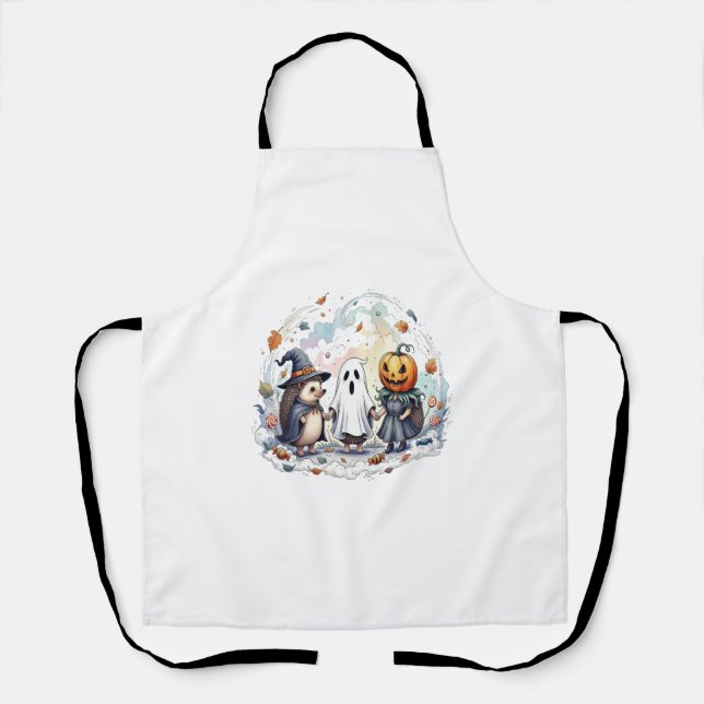 Cute Halloween Hedgehogs Costume Apron (Front)