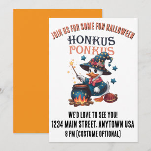 Cute Halloween Honkus Ponkus Invitation