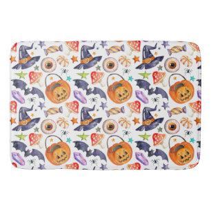 Cute Halloween illustration  Wrapping Paper Bath Mat