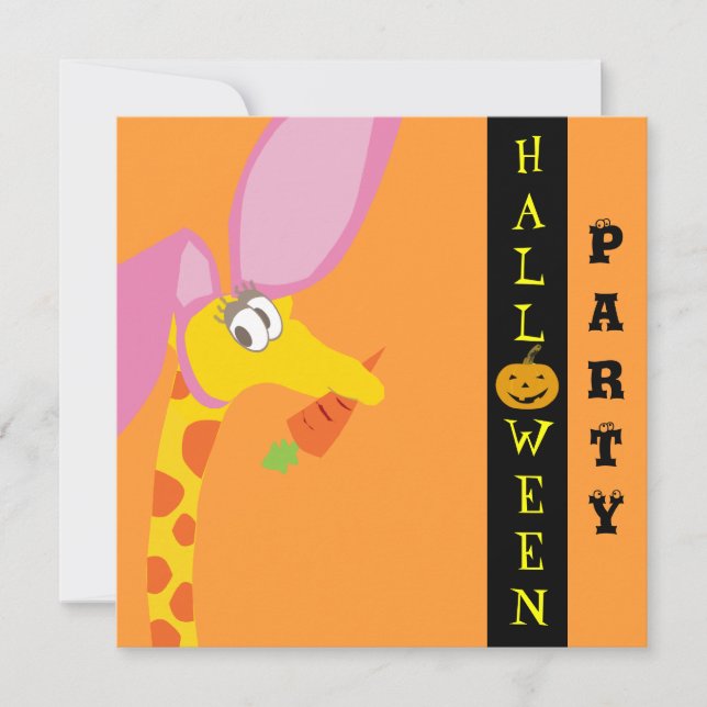 Cute Halloween Invitation Card - Customisable (Front)
