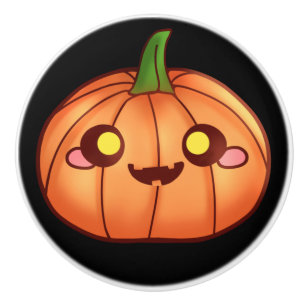 Cute Halloween Jack O Lantern Ceramic Knob