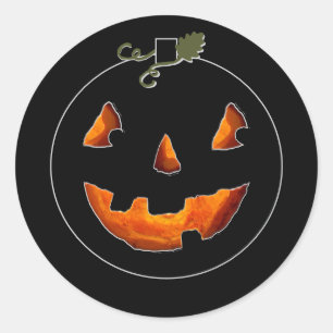 Cute Halloween Jack-o'-lantern  Classic Round Sticker