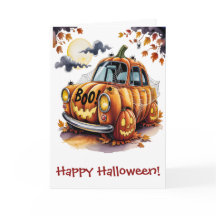 Cute Halloween Jack O Lantern Pumpkin Car Spooky