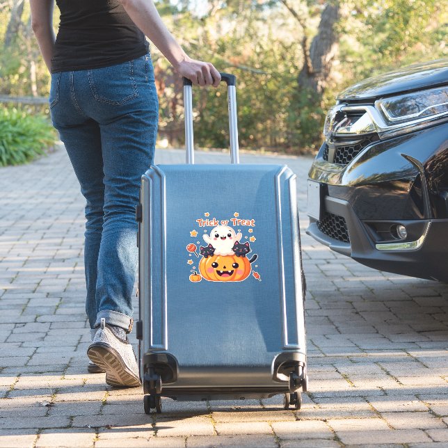 Cute Halloween - Kawaii Ghost and Black Cats Class (Suitcase Insitu)