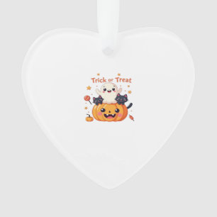 Cute Halloween - Kawaii Ghost and Black Cats Class Ornament