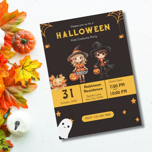 Cute Halloween Kids Costume Party Invitation (Creator Uploaded)