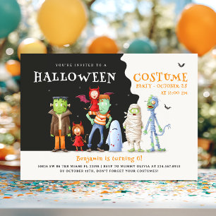 Cute Halloween Kids Party  Invitation