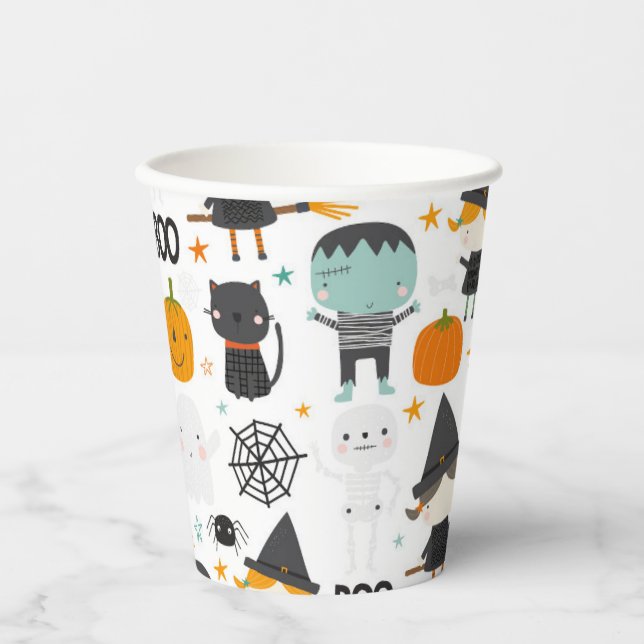 Cute Halloween Kids Party Paper Cups (Front)