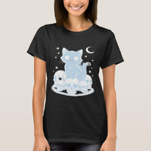 Cute Halloween Kitten Cat Gothic Aesthetic Essenti T-Shirt
