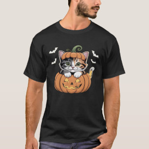Cute Halloween Kitten in a Pumpkin Classic T-Shirt