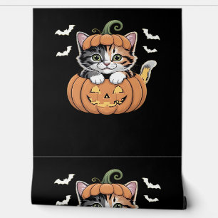 Cute Halloween Kitten in a Pumpkin Classic T-Shirt Wallpaper