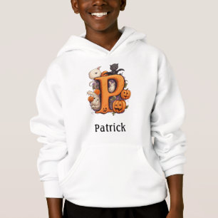 Cute Halloween Monogram Letter P Hoodie