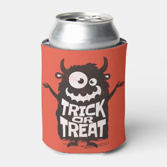 Cute Halloween monster Can Cooler (Can Front)