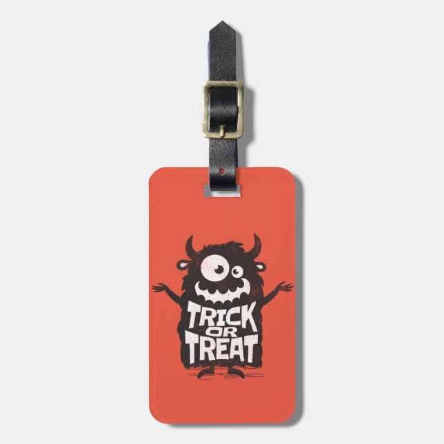 Cute Halloween monster Luggage Tag (Front Vertical)