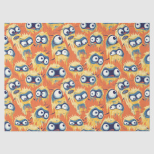 Cute Halloween Monster Yellow Orange Tissue Paper