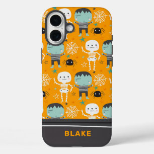 Cute Halloween Monsters Personalised iPhone 16 Plus Case