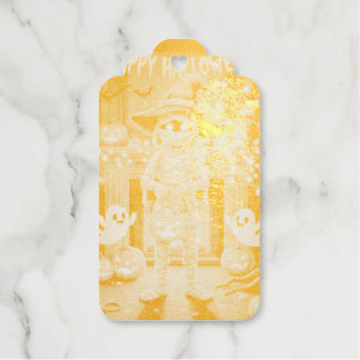 Cute Halloween Mummy and Ghosts Kids Self Inking Gift Tags