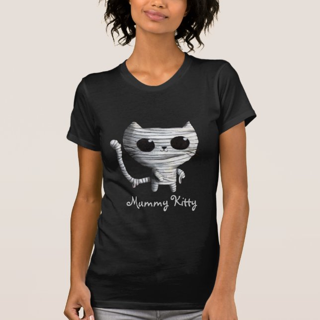 Cute Halloween Mummy Cat T-Shirt (Front)