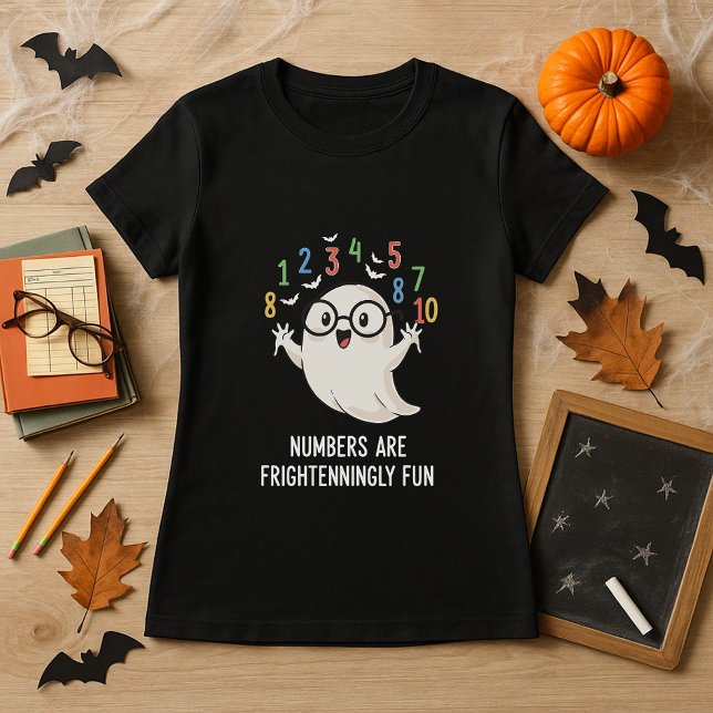 Cute Halloween Numbers Are Frighteningly Fun Math T-Shirt (Creator Uploaded)