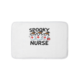 Cute Halloween Nurse Ghosts Cartoon Classic T-Shir Bath Mat