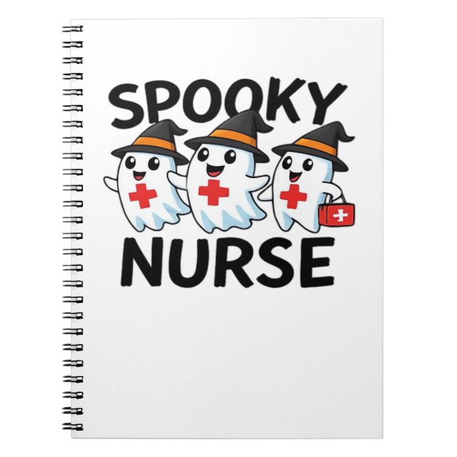 Cute Halloween Nurse Ghosts Cartoon Classic T-Shir Notebook (Front)