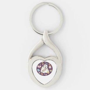 Cute Halloween Nurse Oversized T-Shirt Key Ring