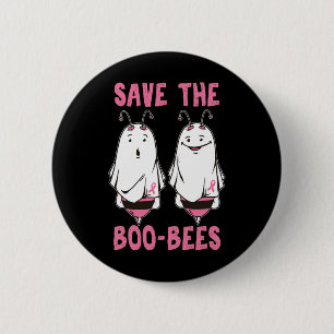 Cute Halloween October Breast Cancer Awareness Sav 6 Cm Round Badge